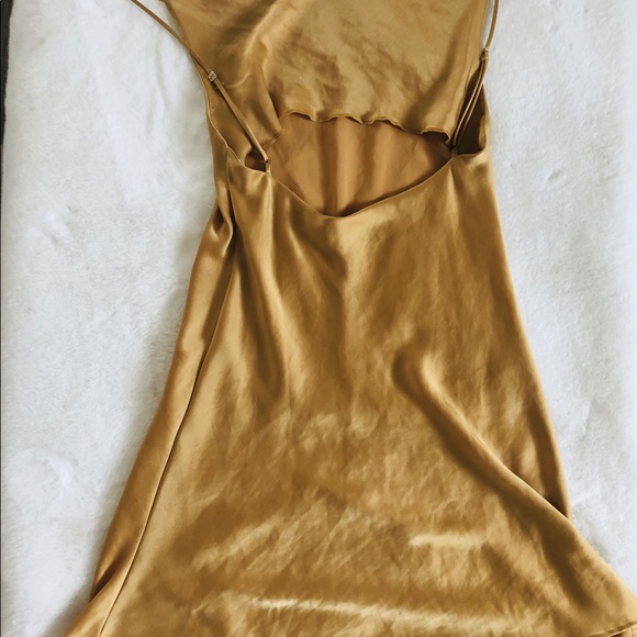TRU BLU Hadid dress mini in Gold size small - Picture 3 of 6